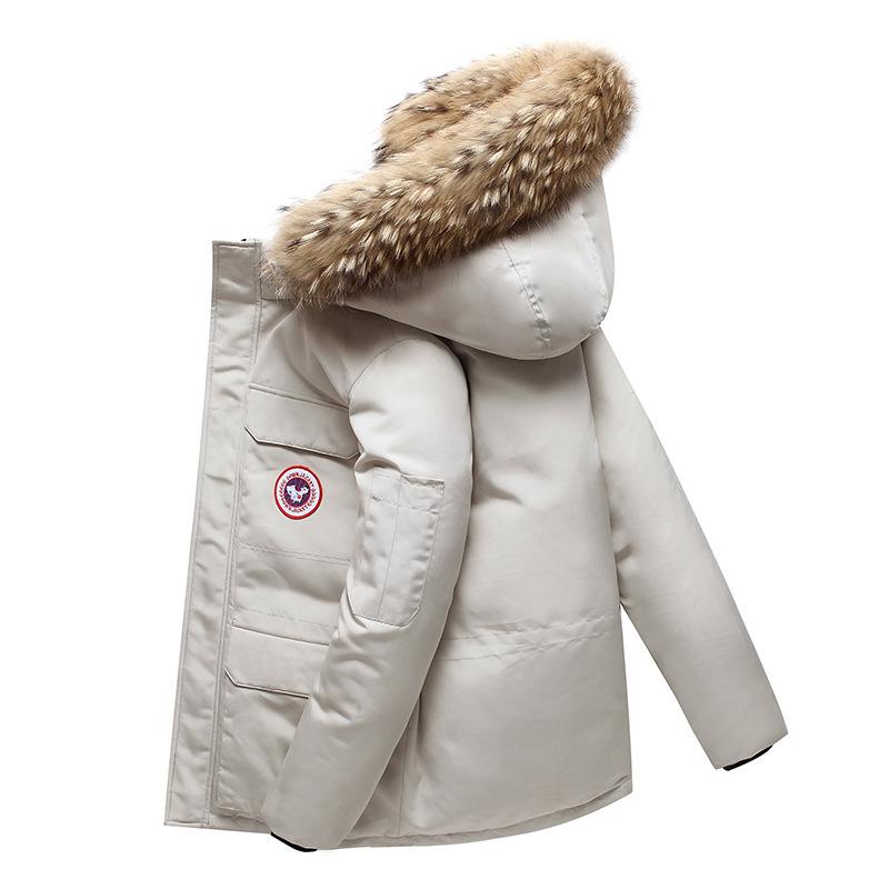 Warmer und dicker Herren Parka Bequeme Winterjacke | mit Fellkapuze