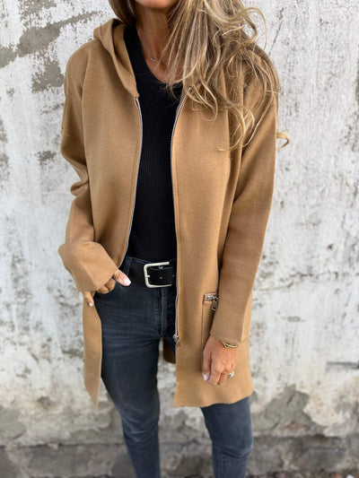 Colete feminino longo, Liso - Angelique