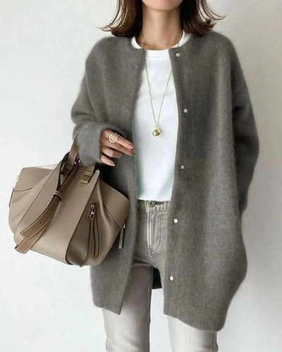 Cardigan Chic de Lana e Mohair para outono e inverno - mulher