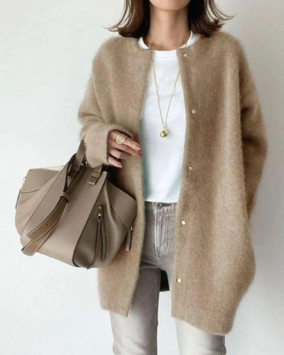Cardigan Chic de Lana e Mohair para outono e inverno - mulher