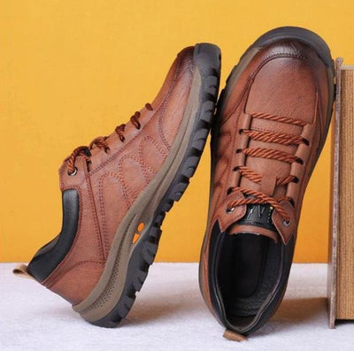 Sapatos ortopédicos de couro masculino