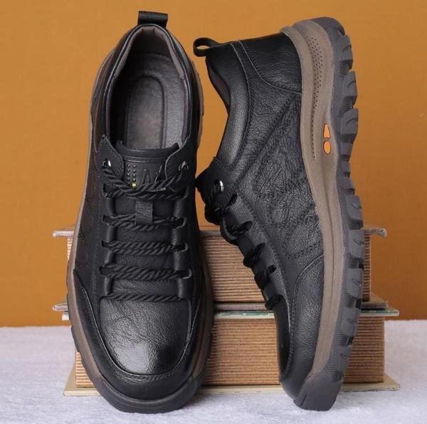 Sapatos ortopédicos de couro masculino