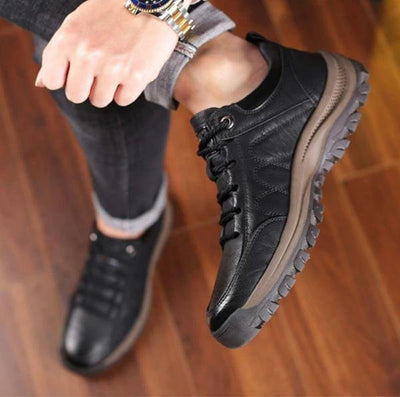 Sapatos ortopédicos de couro masculino
