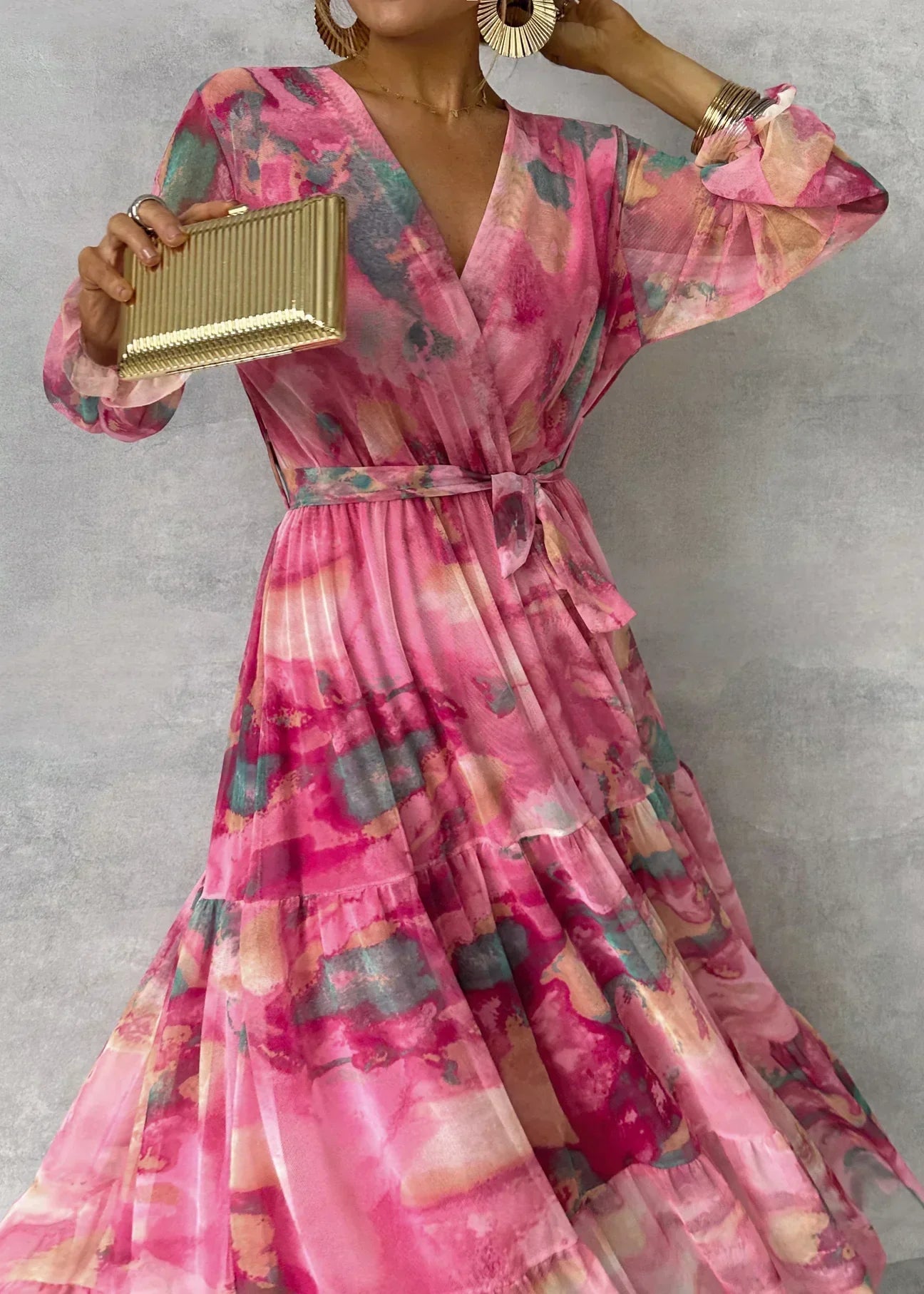 Vestido de verão de Sleeved para mulheres - moda moderna e casual
