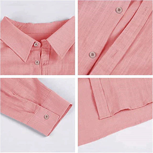 Camisa de linho com suspensão longa masculina - primavera, verão