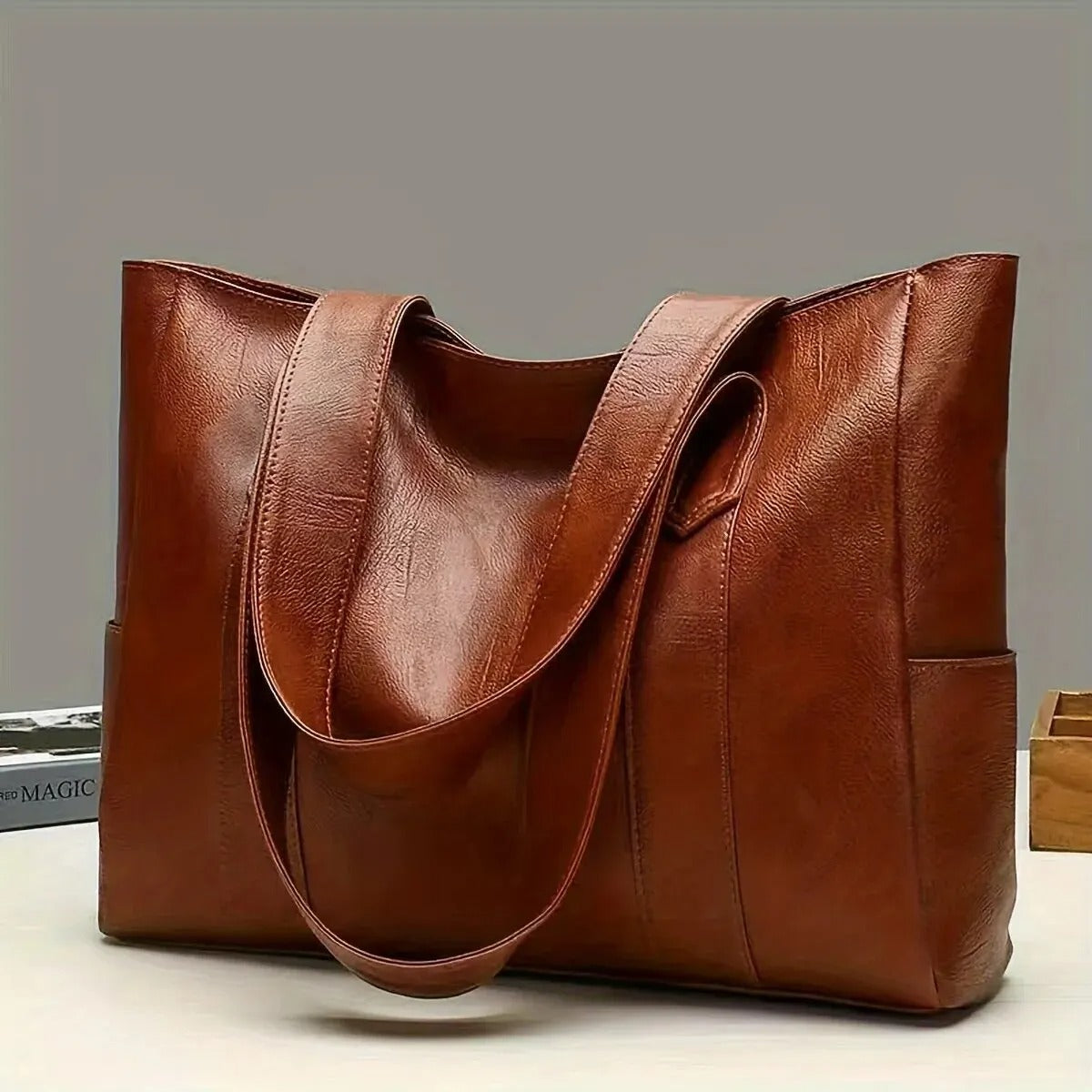 Bolsa clássica de grande capacidade