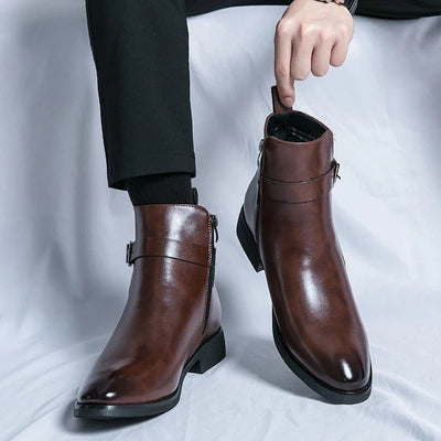 Elegantes botas de piel para hombre | Confort