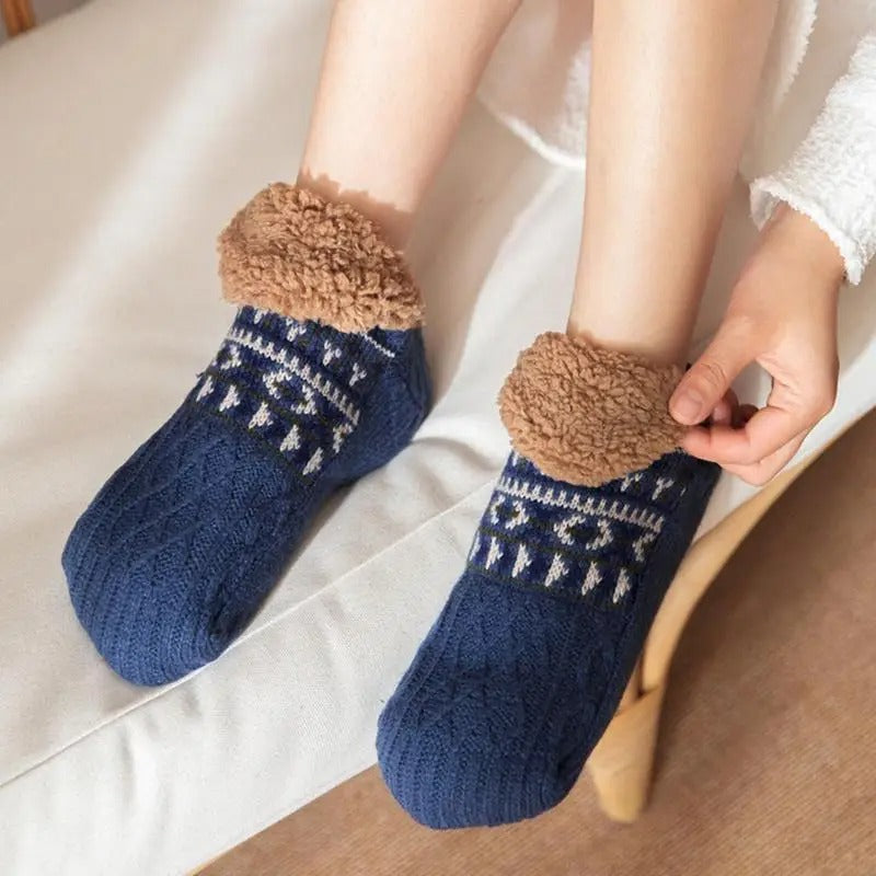Meias de inverno anti -Slip para interior