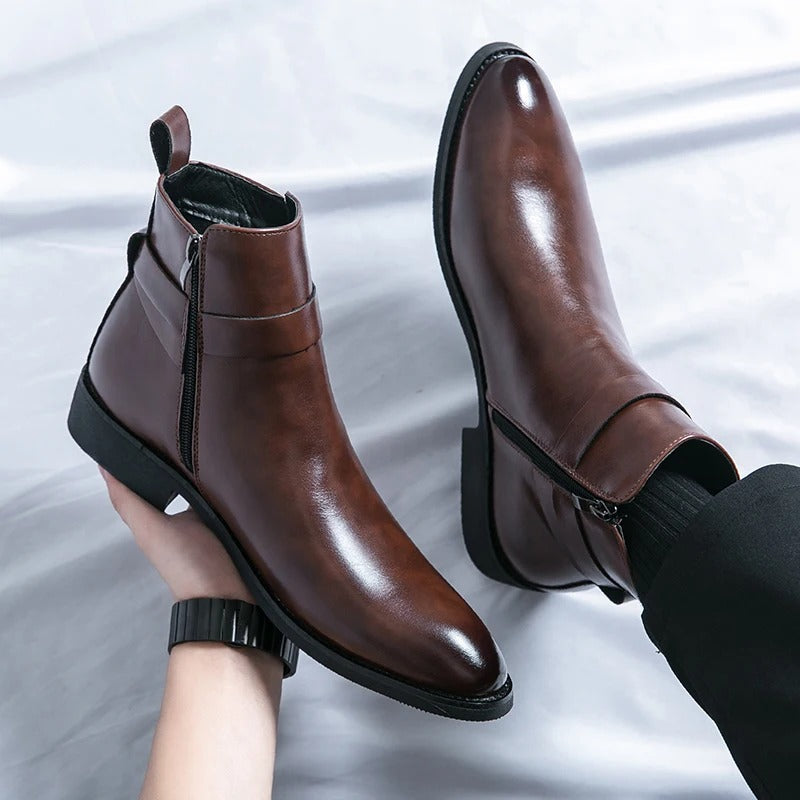 Elegantes botas de piel para hombre | Confort