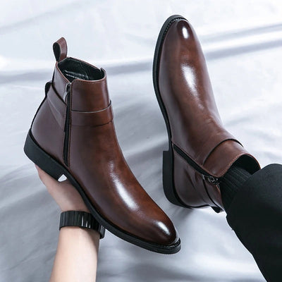 Elegantes botas de piel para hombre | Confort