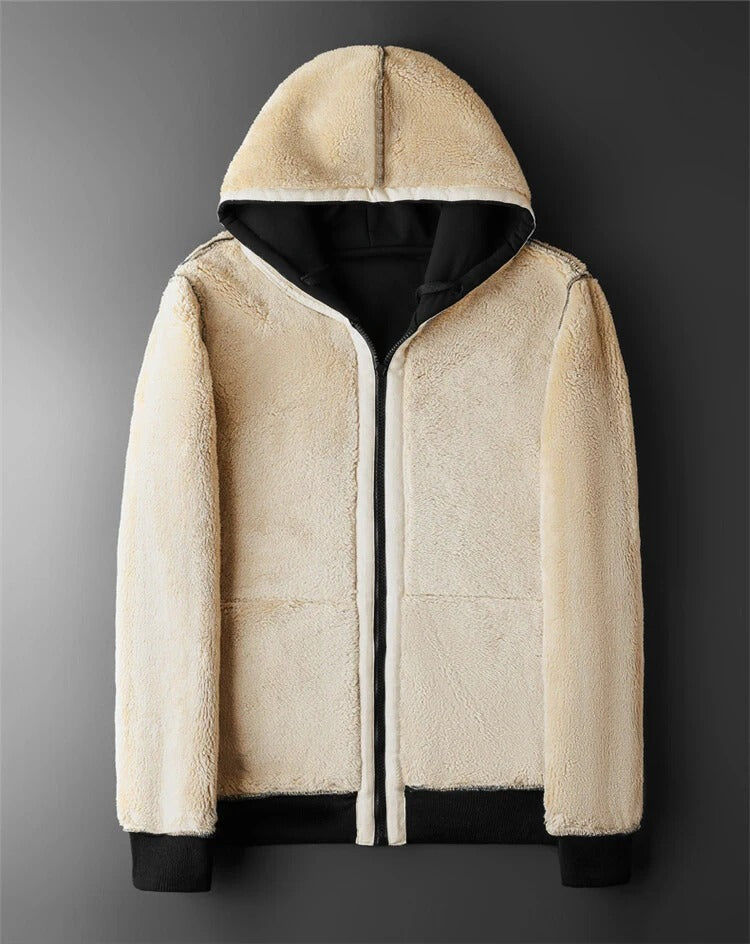 Jaqueta polar grossa e quente para homens
