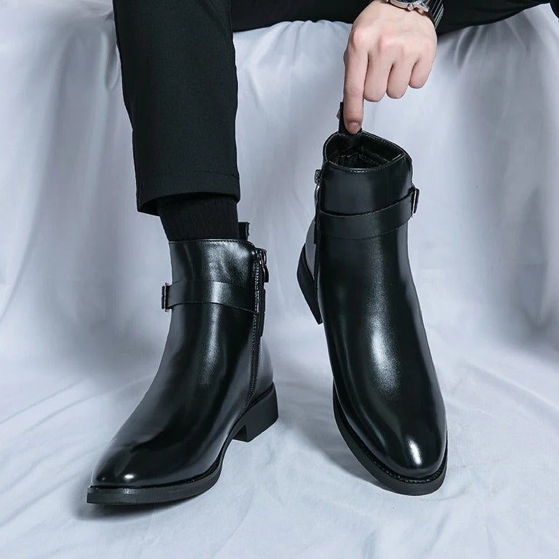 Elegantes botas de piel para hombre | Confort