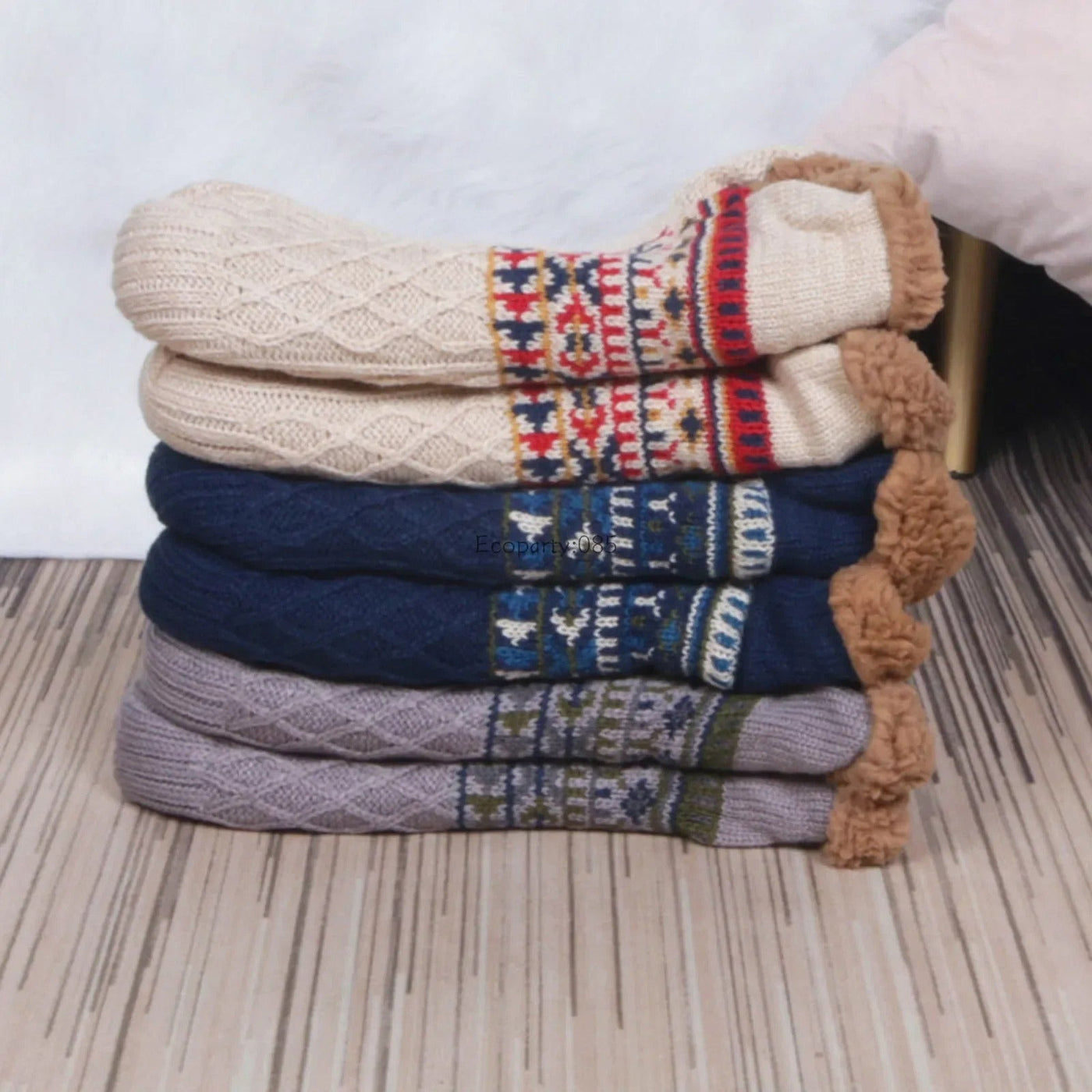 Meias de inverno anti -Slip para interior