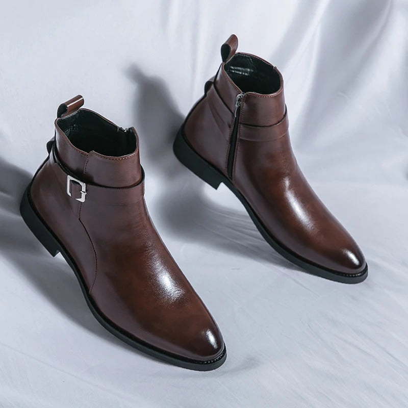 Elegantes botas de piel para hombre | Confort