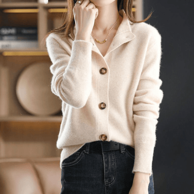 Cardigã de caxemira Darla para mulher - Suéter macio e elegante com um ajuste confortável
