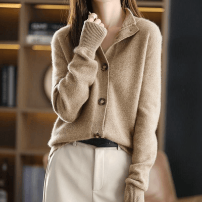 Cardigã de caxemira Darla para mulher - Suéter macio e elegante com um ajuste confortável