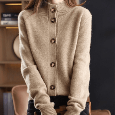 Cardigã de caxemira Darla para mulher - Suéter macio e elegante com um ajuste confortável