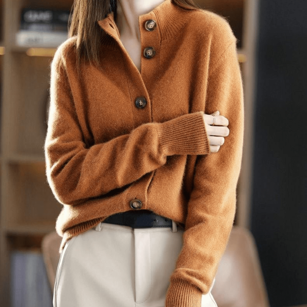 Cardigã de caxemira Darla para mulher - Suéter macio e elegante com um ajuste confortável