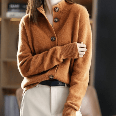 Cardigã de caxemira Darla para mulher - Suéter macio e elegante com um ajuste confortável