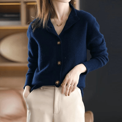 Cardigã de caxemira Darla para mulher - Suéter macio e elegante com um ajuste confortável