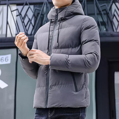 Jaqueta polar com capuz masculino