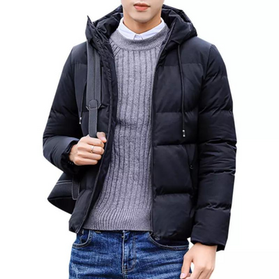 Jaqueta polar com capuz masculino
