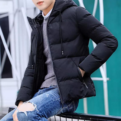 Jaqueta polar com capuz masculino