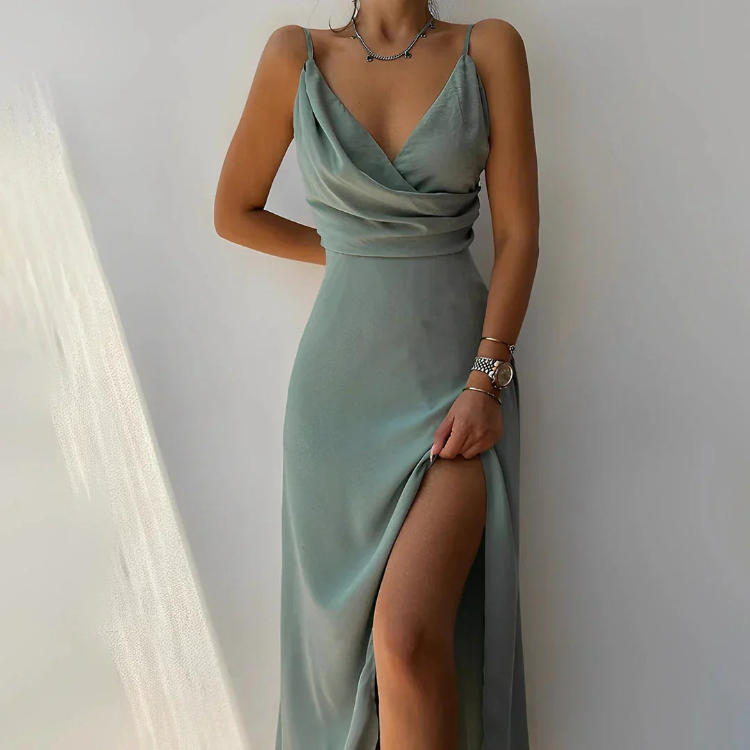 Vestido elegante con abertura para mujer - elegante vestido de noche para momentos especiales