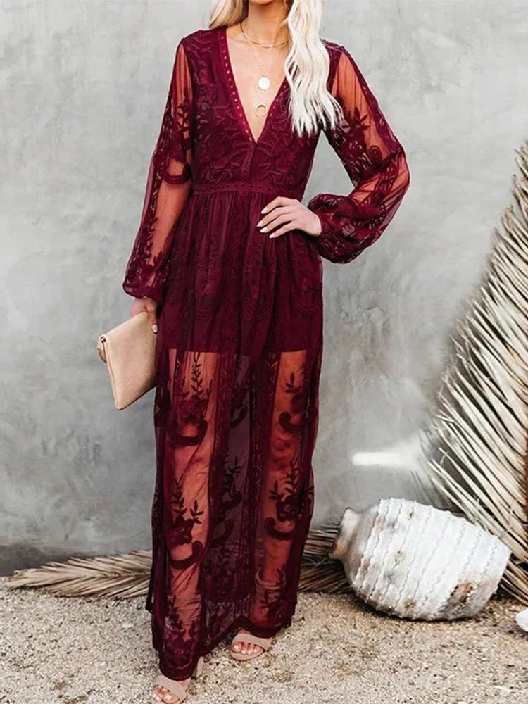 Mabyn - Maxi -cinde Lace Feminina Bohemian