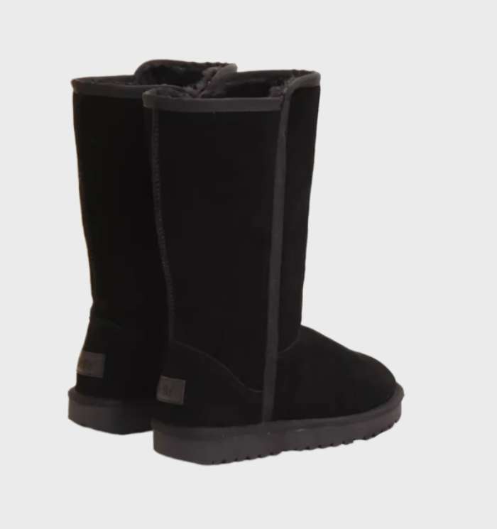 Mylene | Botas de pele de ovelha com zíper, quentes e impermeáveis