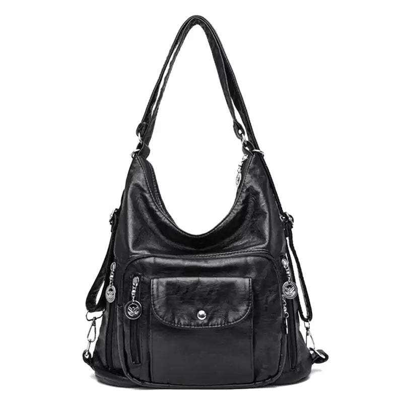 Odalis - bolsa de couro com vários bolsos