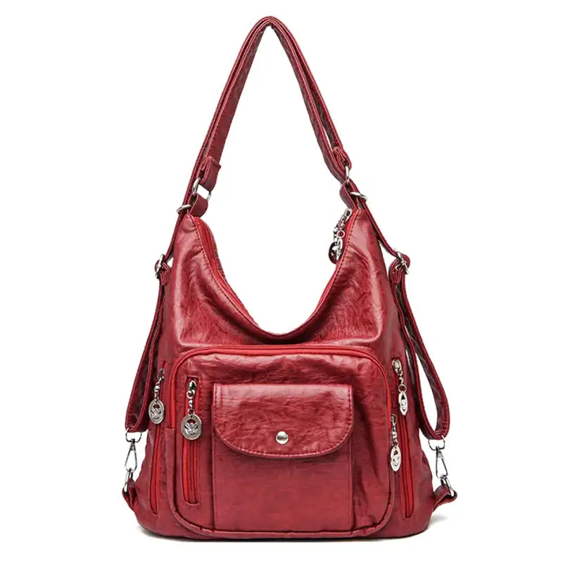 Odalis - bolsa de couro com vários bolsos