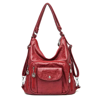 Odalis - bolsa de couro com vários bolsos