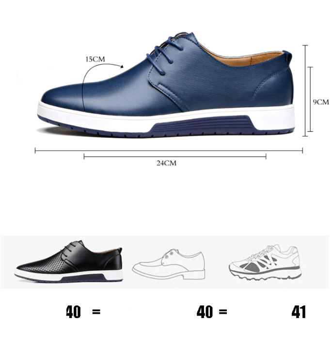 Sapatos casuais de couro oxford