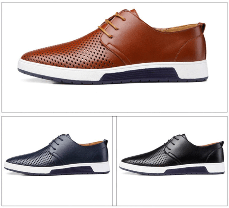 Sapatos casuais de couro oxford