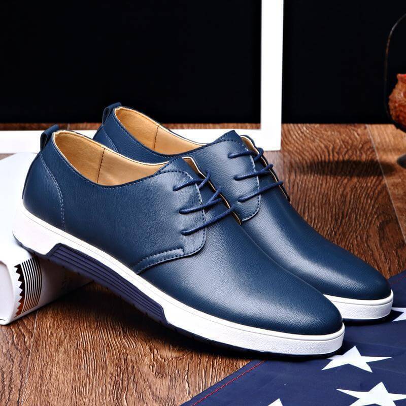 Sapatos casuais de couro oxford