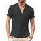 Camisa de linho respirável de manga curto