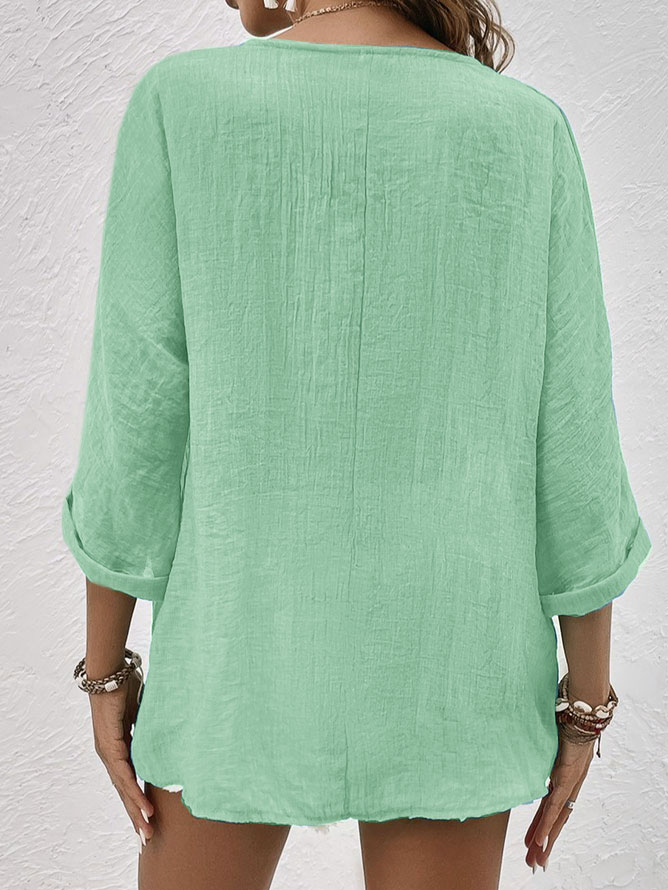 Sarah | Camisa de linho de aço com botões