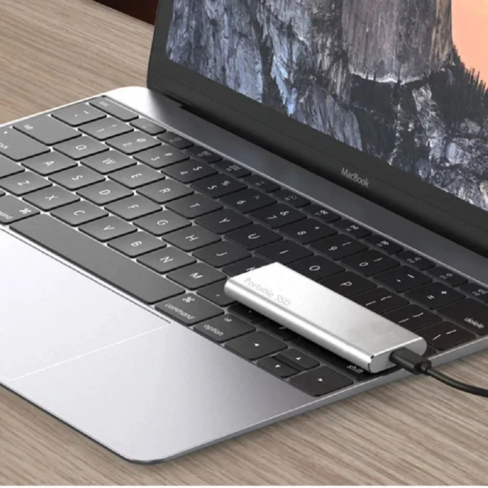 SSD portátil com transferência rápida de dados USB-C