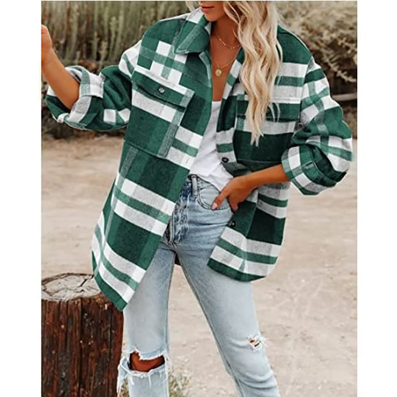 Blusa da mistura de algodão elegante para a primavera - mulher