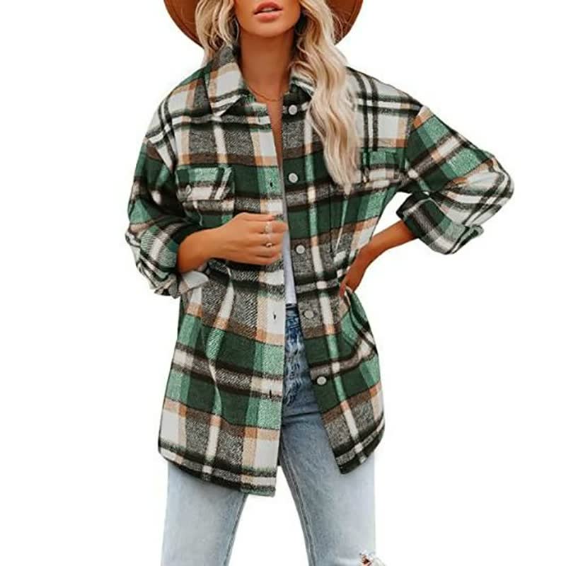 Blusa da mistura de algodão elegante para a primavera - mulher