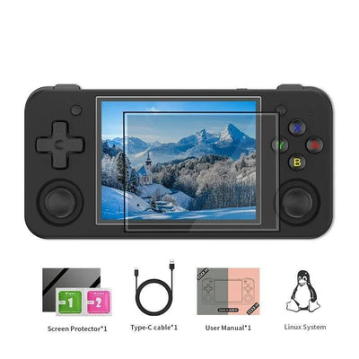 Console de jogos portáteis retro - tela IPS de 3,5 ", sistema operacional Linux