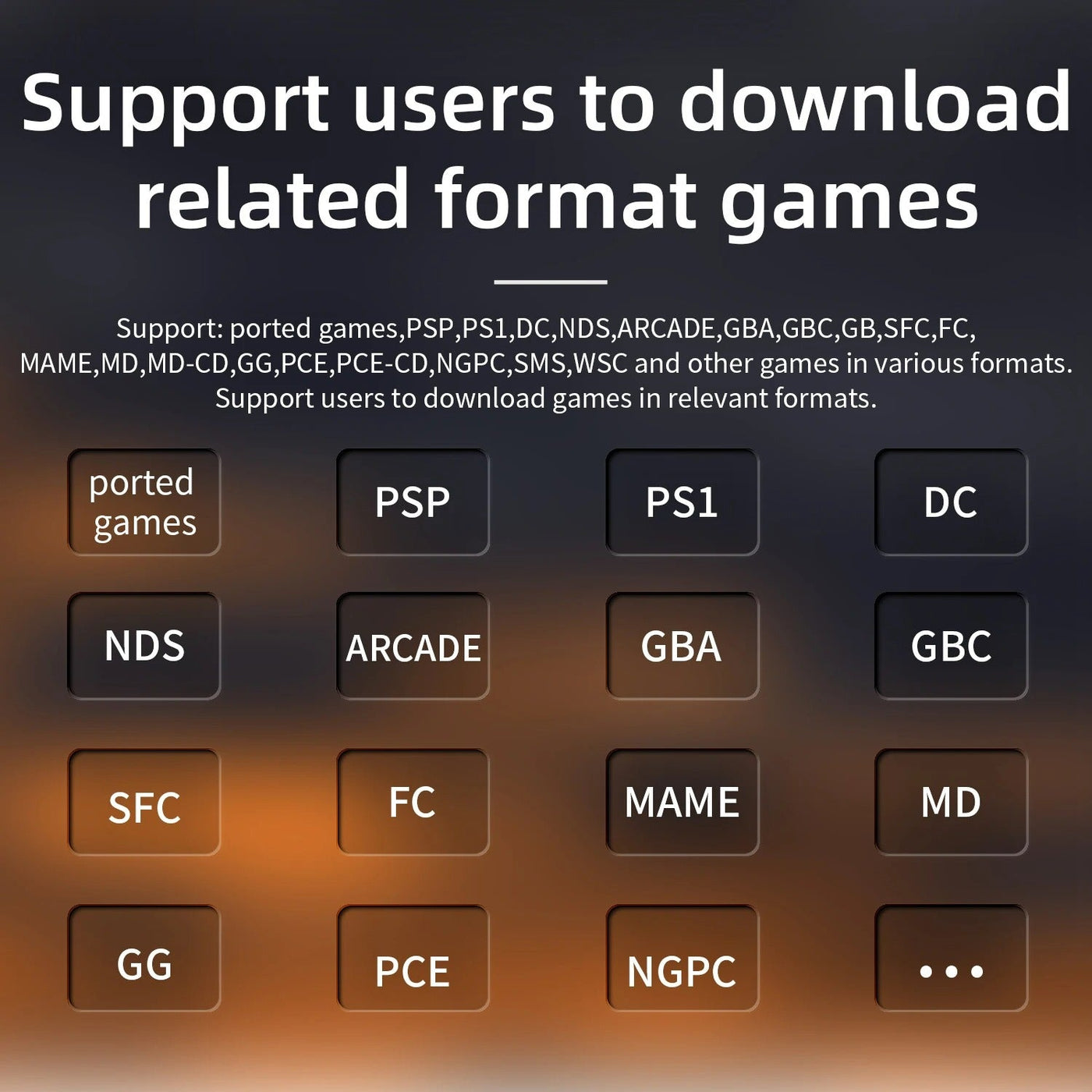Console de jogos portáteis retro - tela IPS de 3,5 ", sistema operacional Linux
