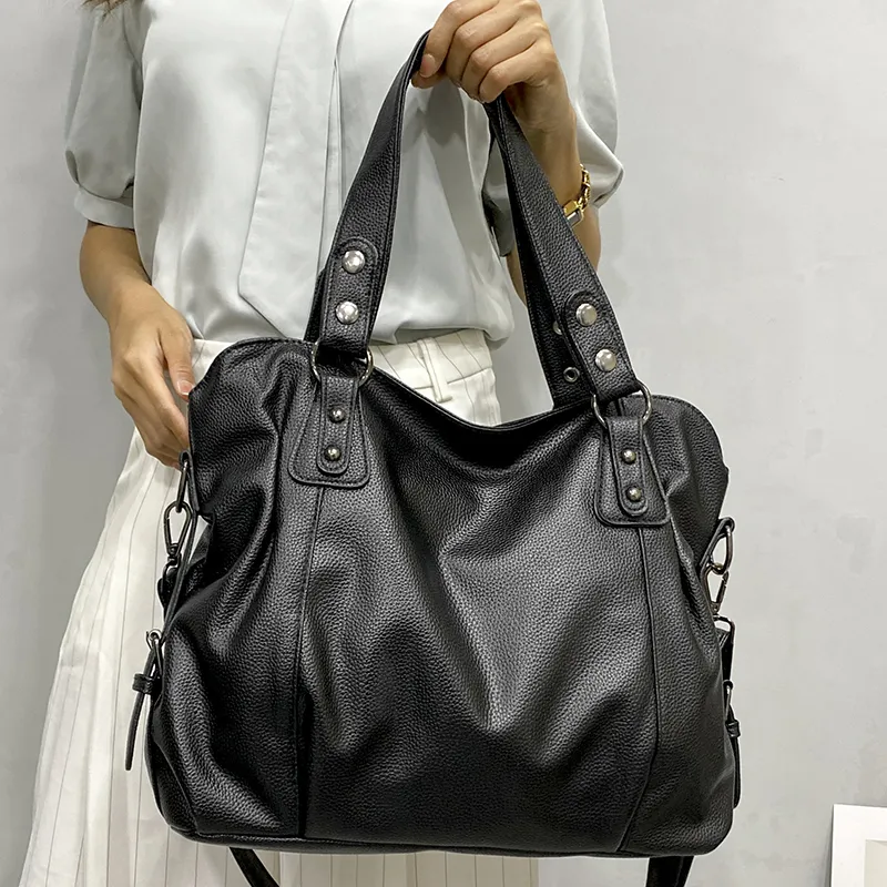 Lunelle - bolsa de couro macia grande