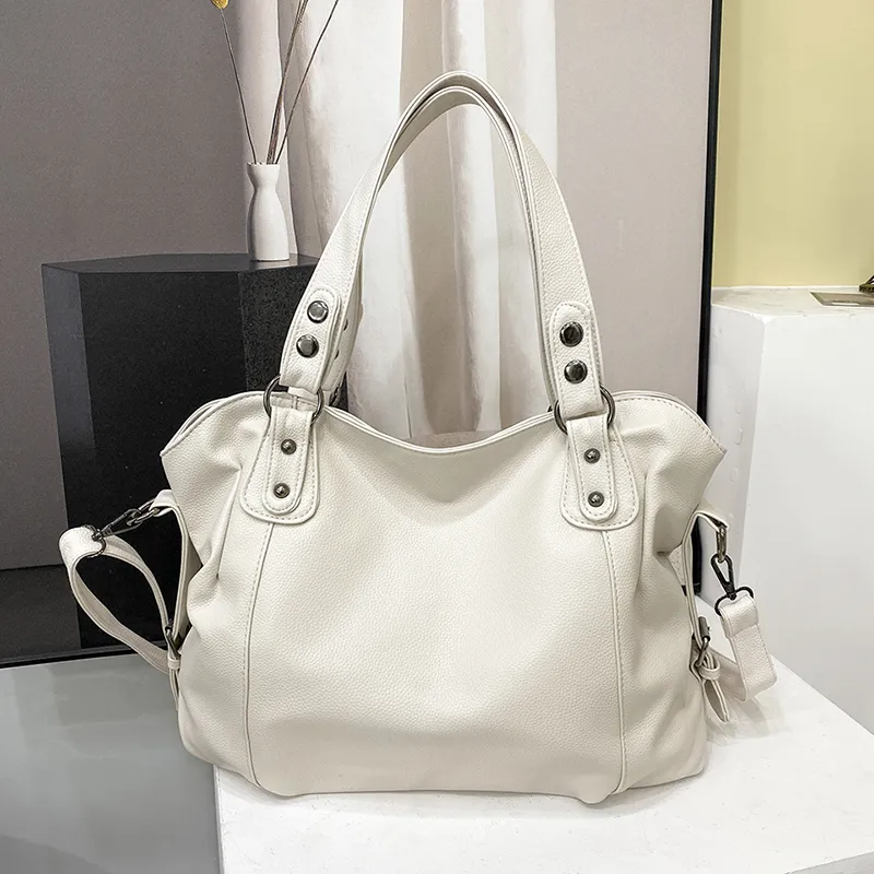 Lunelle - bolsa de couro macia grande