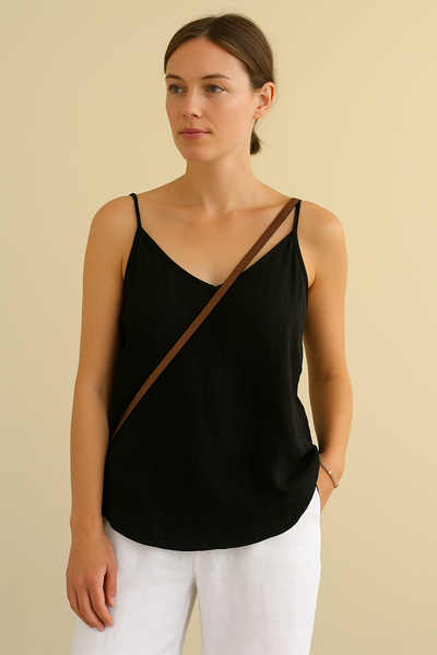 Top Summer Top Summer for Women - V estilo da linha do pescoço com toque leve