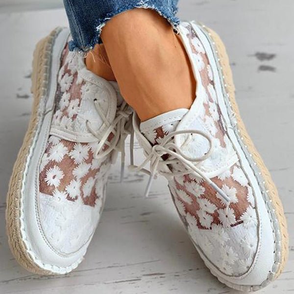 Ortopédico Zapato elegante y vaporoso con motivo floral - Arabella