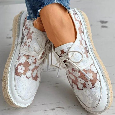 Ortopédico Zapato elegante y vaporoso con motivo floral - Arabella
