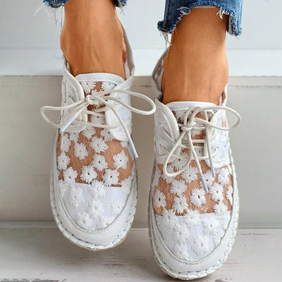 Ortopédico Zapato elegante y vaporoso con motivo floral - Arabella