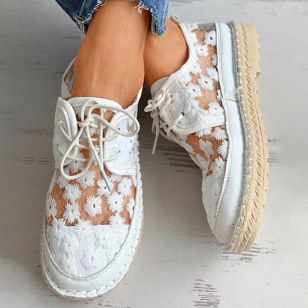 Ortopédico Zapato elegante y vaporoso con motivo floral - Arabella